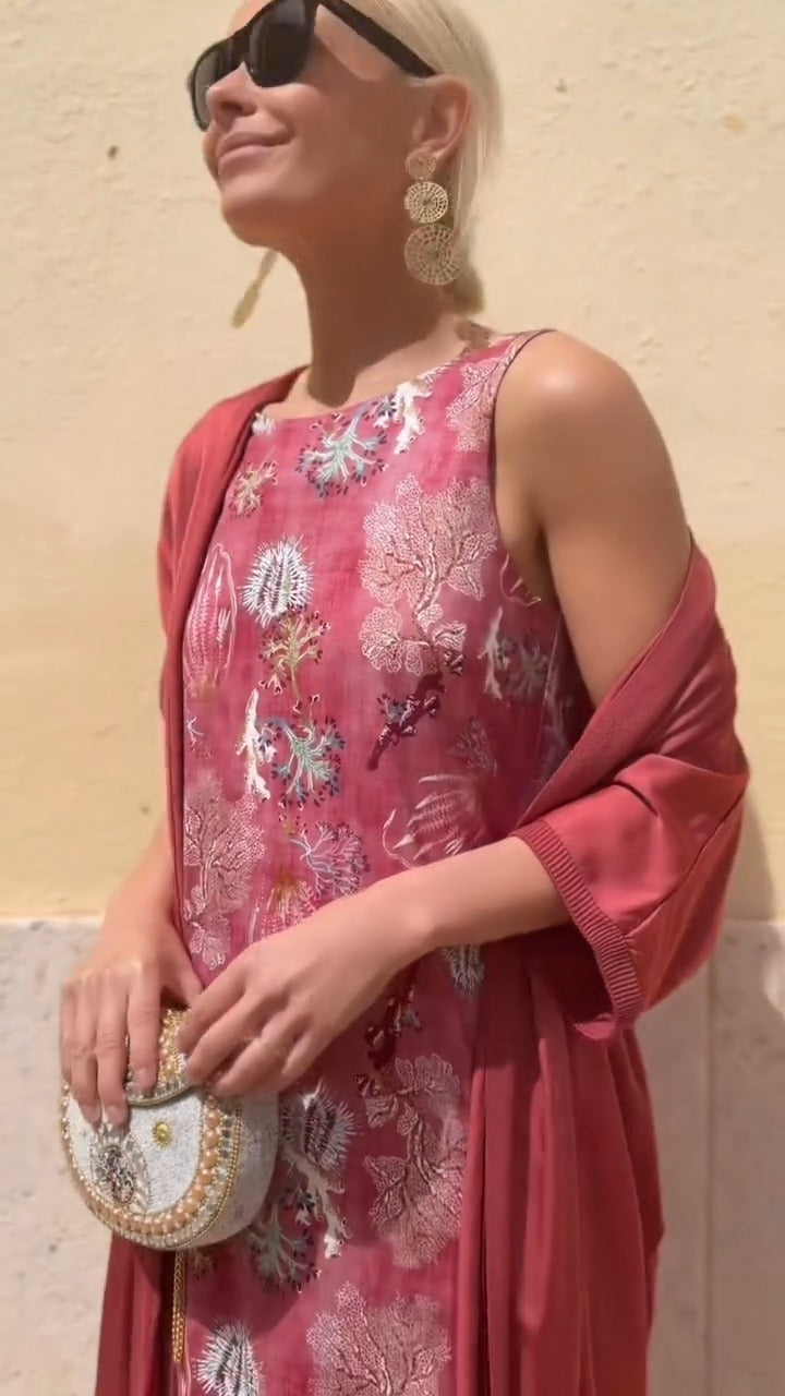 Sleeveless Maxi Dress + Matching Cardigan