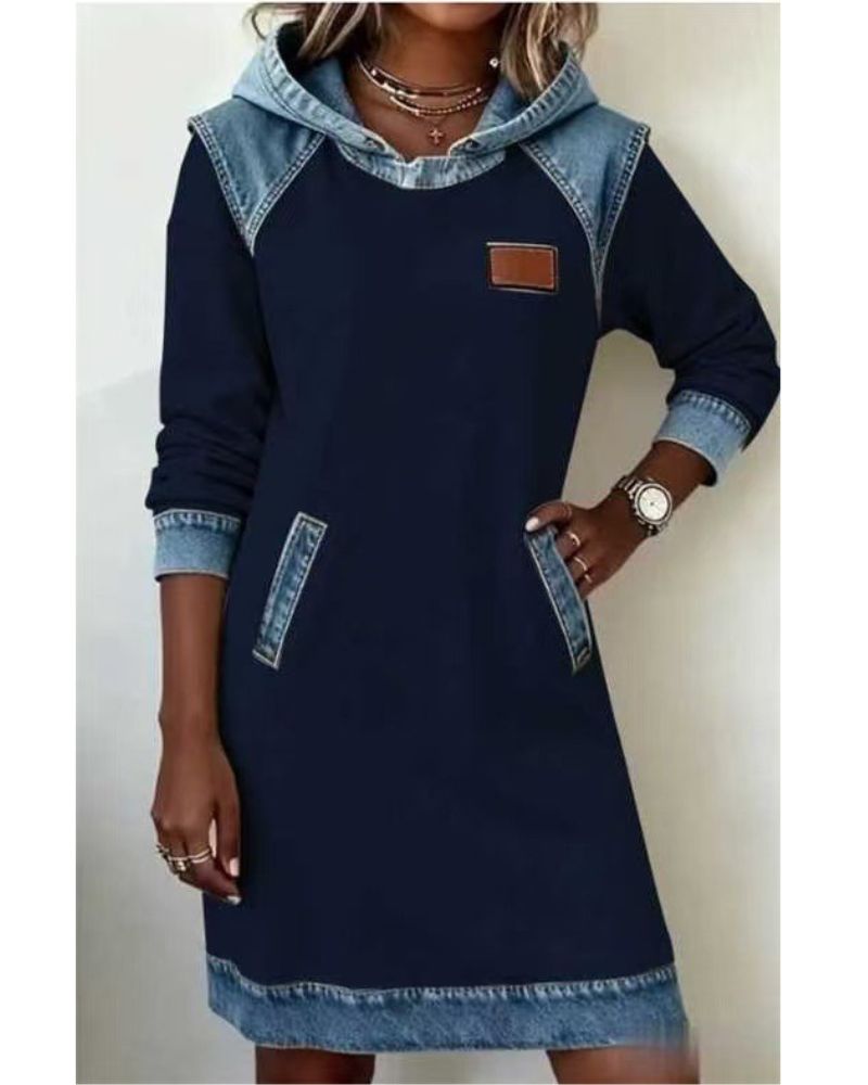 Lena | Denim hooded dress
