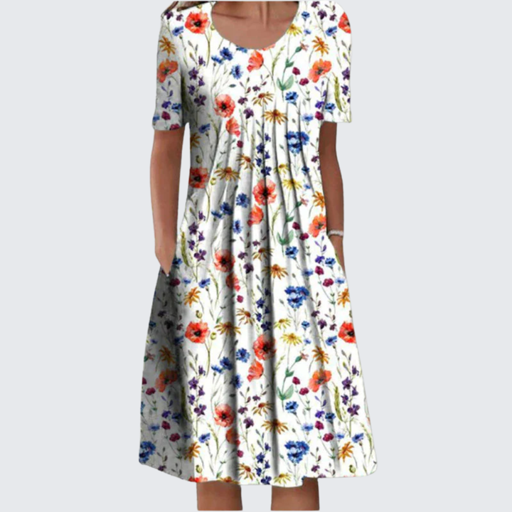 Luna | Effortless Floral Dress with Pockets