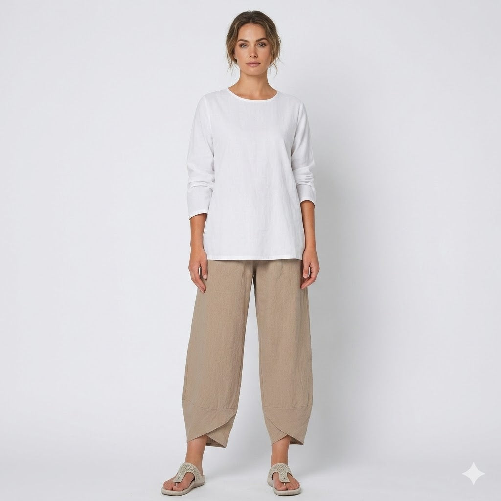 Beatrice Moreau | Women's Relaxed Linen Blend Pants