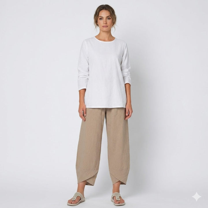 Beatrice Moreau | Women's Relaxed Linen Blend Pants