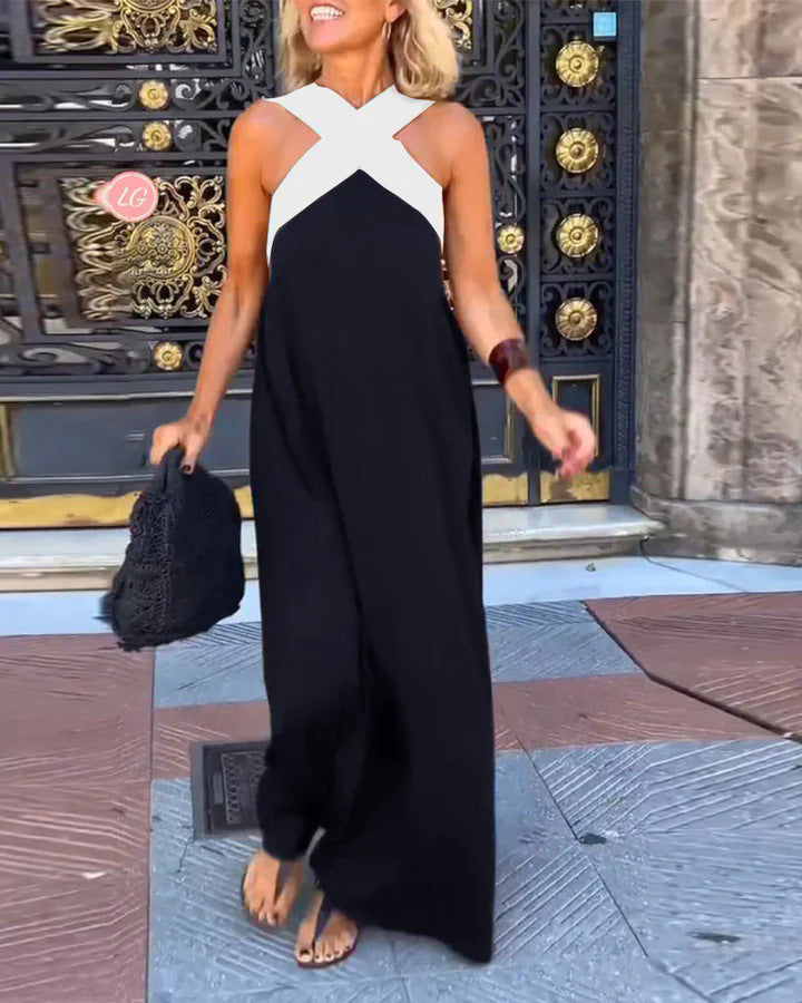 Clara | Cross-Neck Maxi Dress