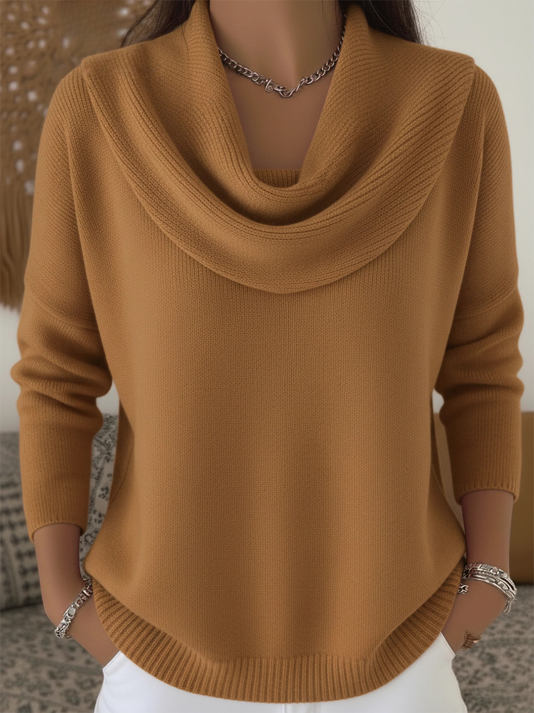 Thea | Cowl Neck Merino Wool Jumper
