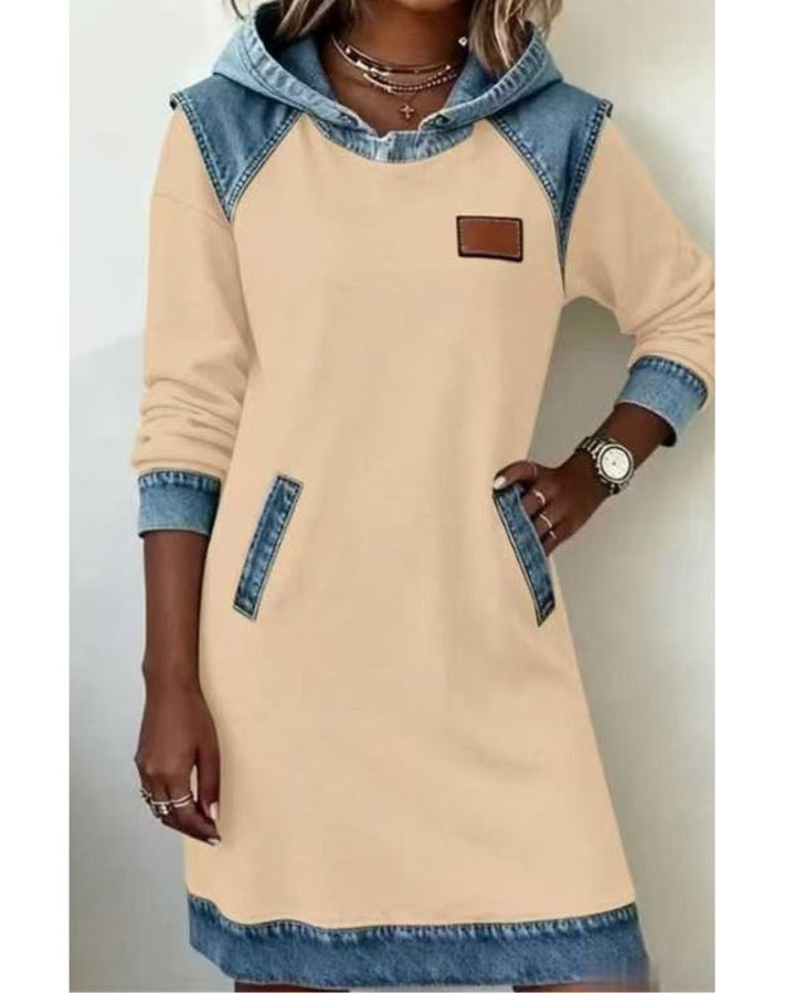 Lena | Denim hooded dress