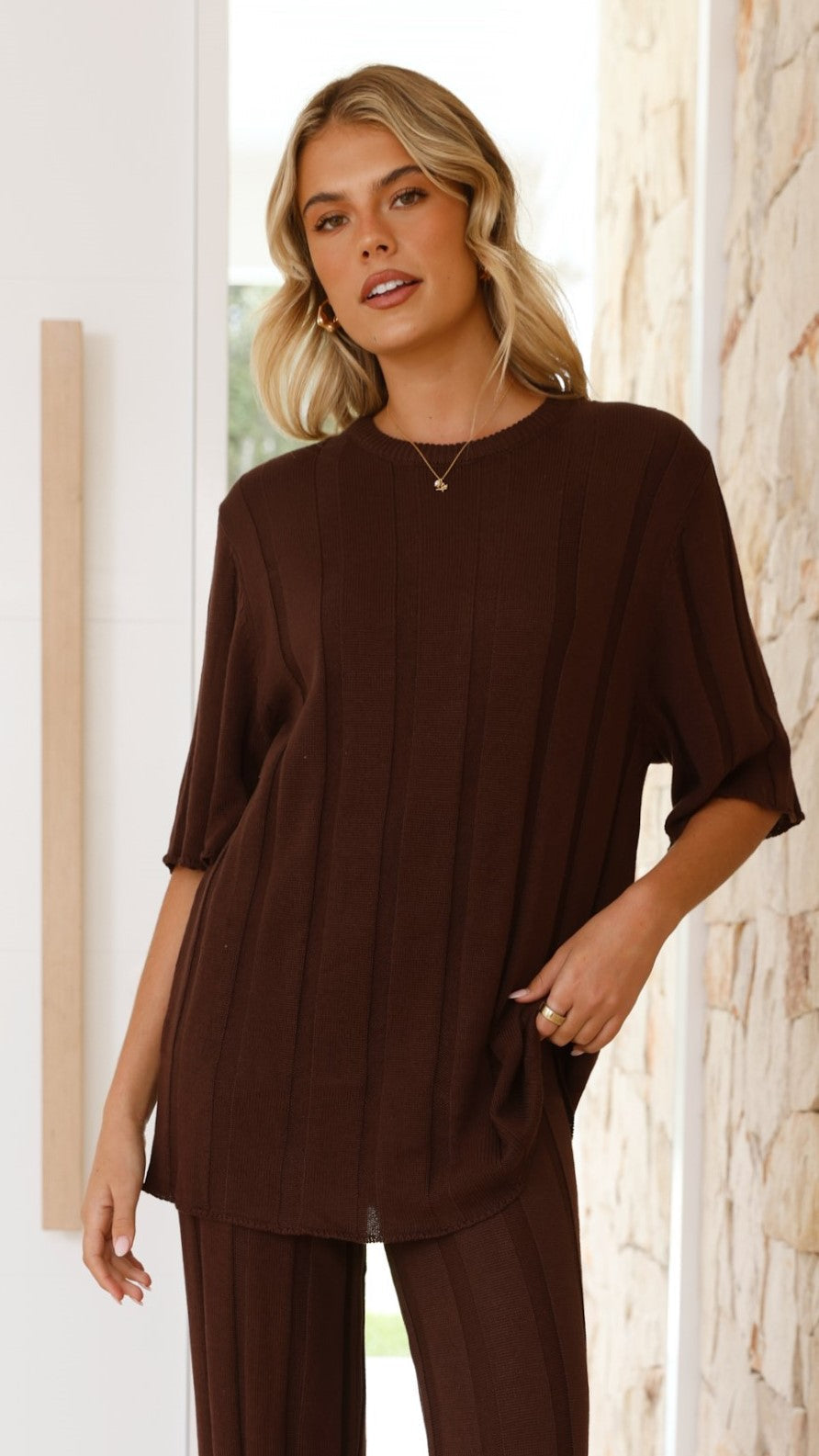 Bayu | Women's Ribbed Knit Longline Top