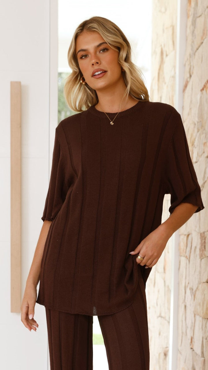 Bayu | Women's Ribbed Knit Longline Top