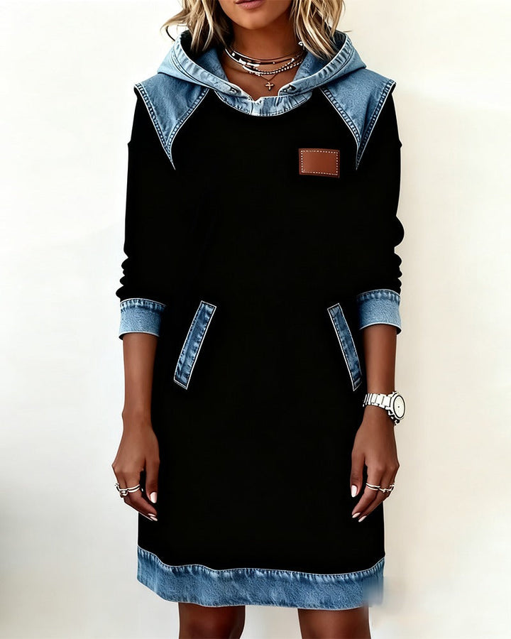 Lena | Denim hooded dress