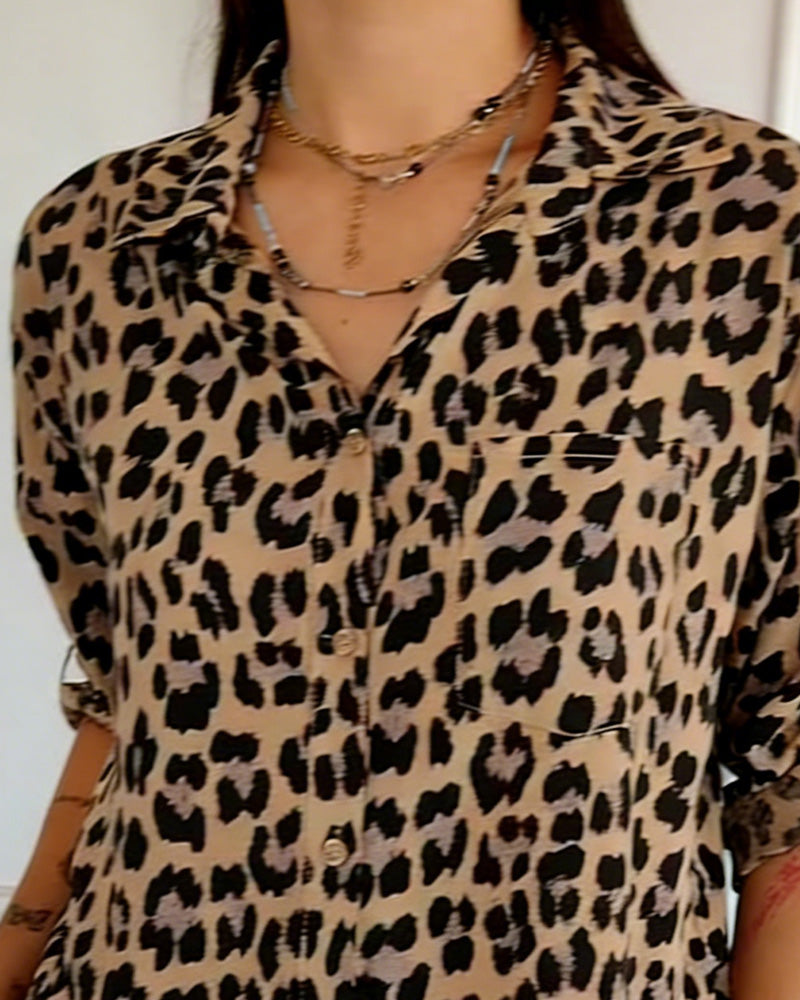 Leopard Print Blouse