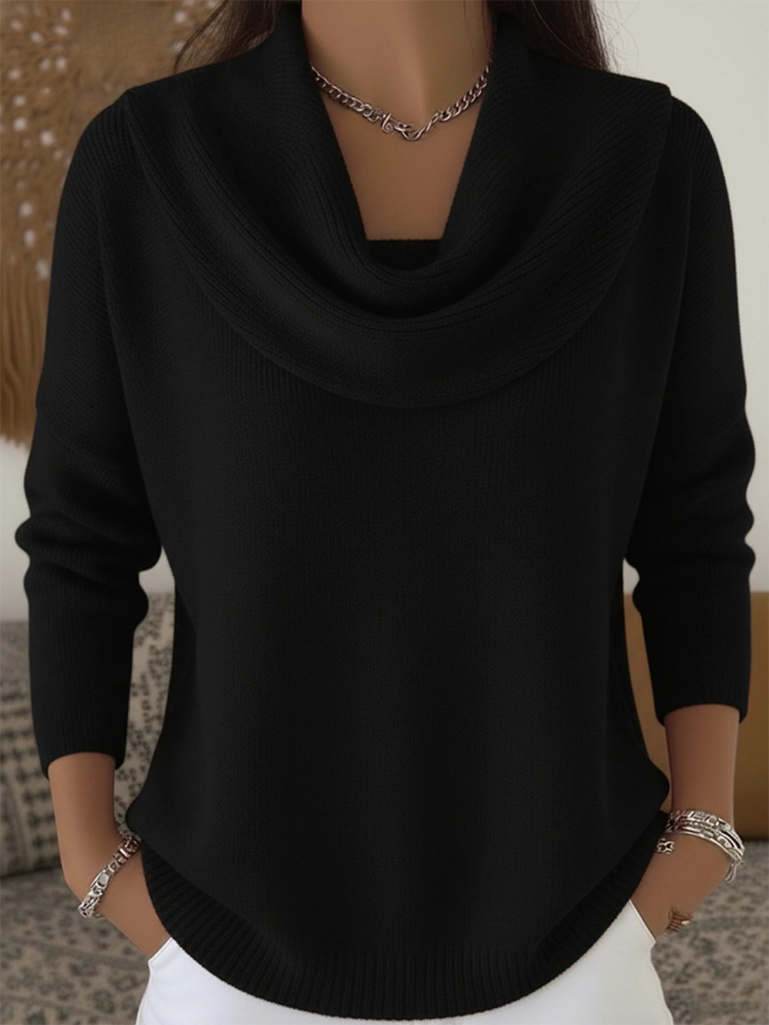 Thea | Cowl Neck Merino Wool Jumper