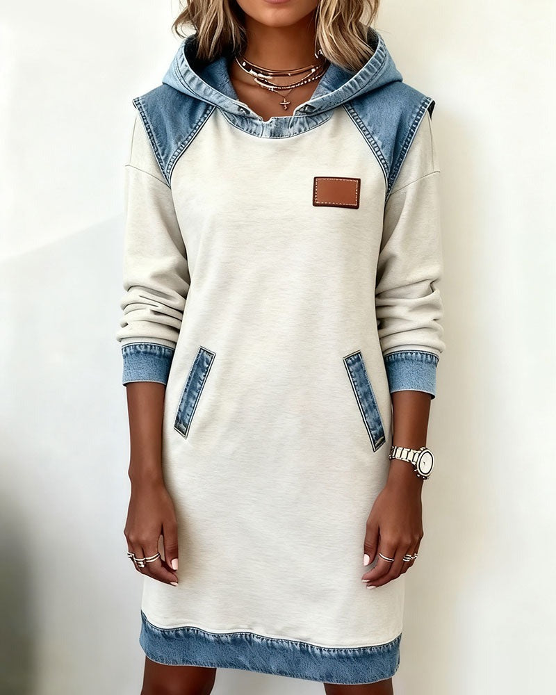 Lena | Denim hooded dress