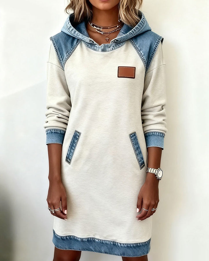 Lena | Denim hooded dress