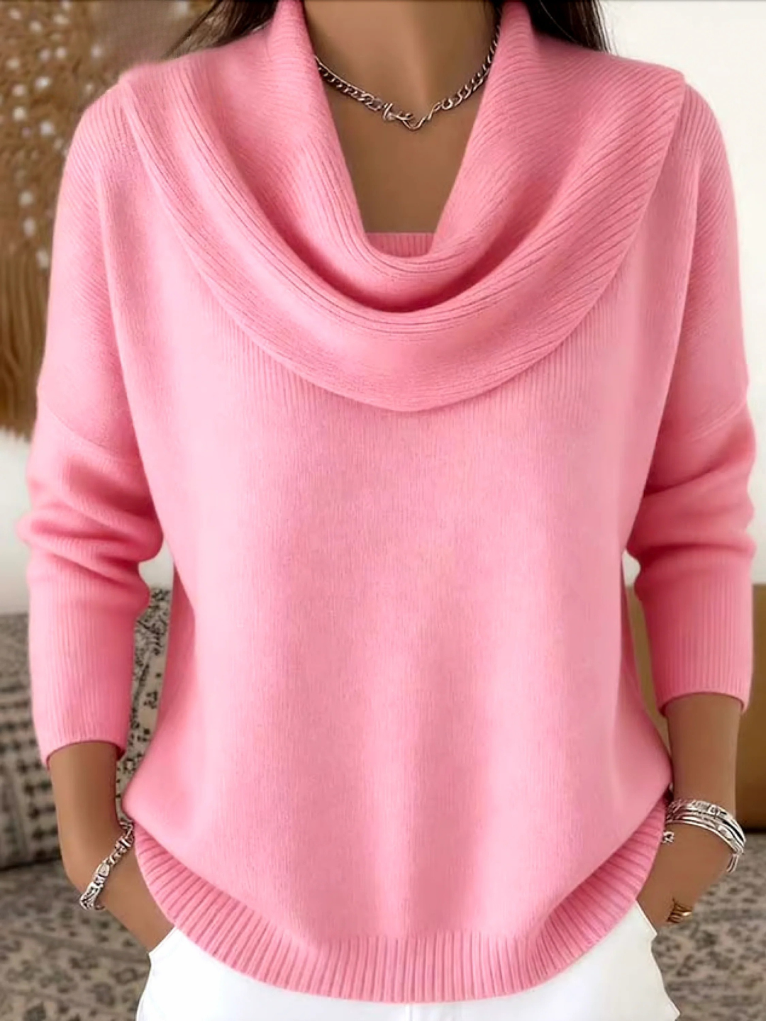 Thea | Cowl Neck Merino Wool Jumper