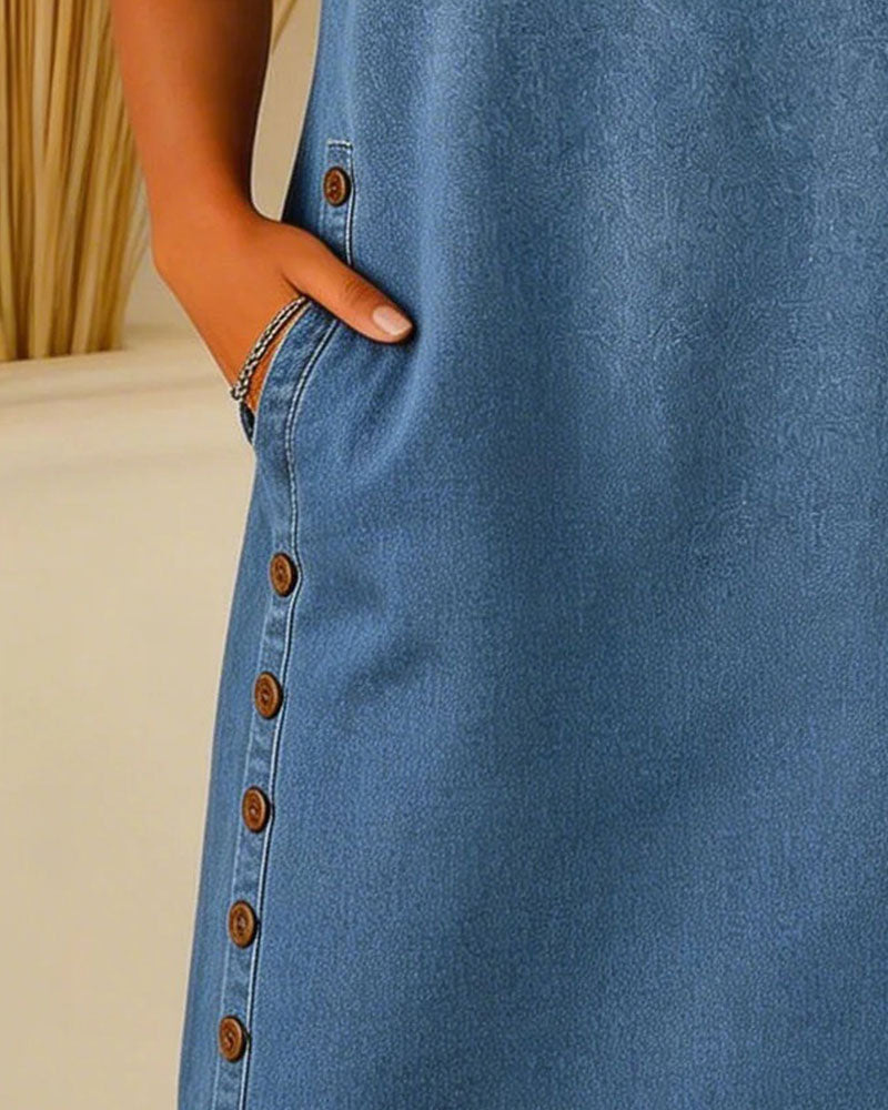 Dress Buttoned Casual Denim