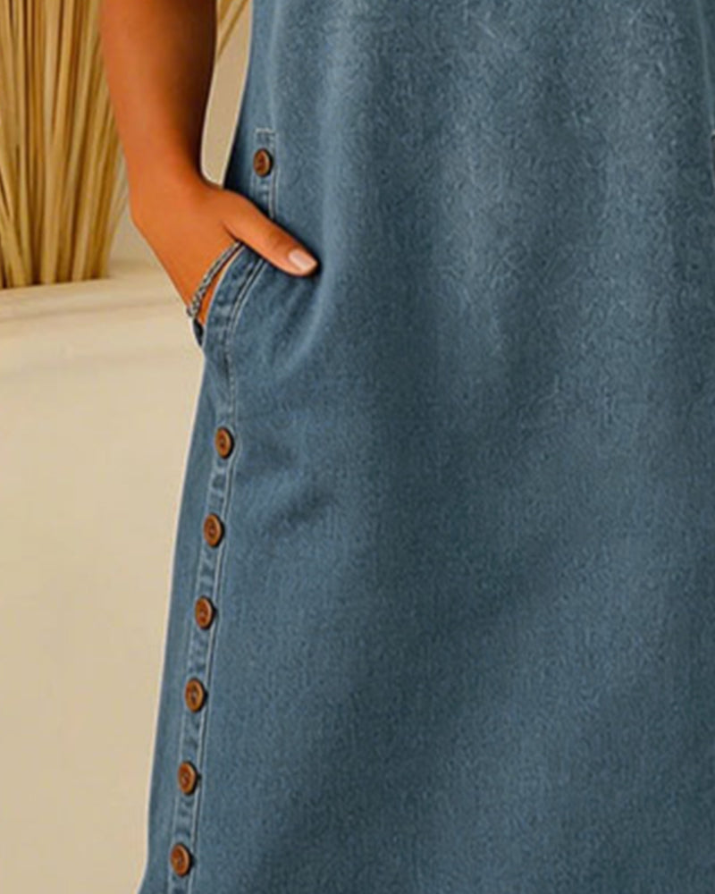 Dress Buttoned Casual Denim