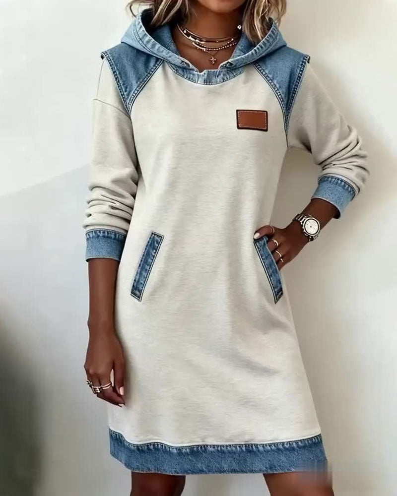 Lena | Denim hooded dress