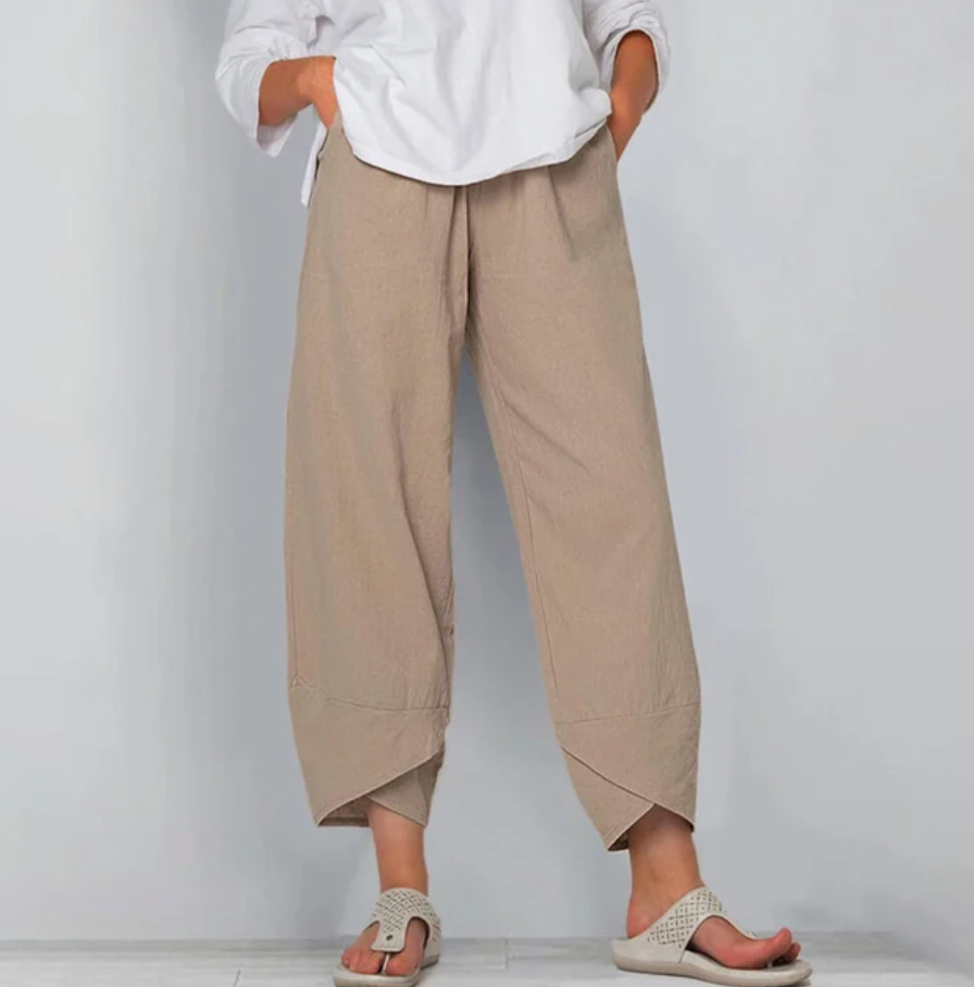 Beatrice Moreau | Women's Relaxed Linen Blend Pants