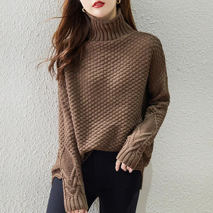 Joanna | Women's Cable Knit Turtleneck Jumper