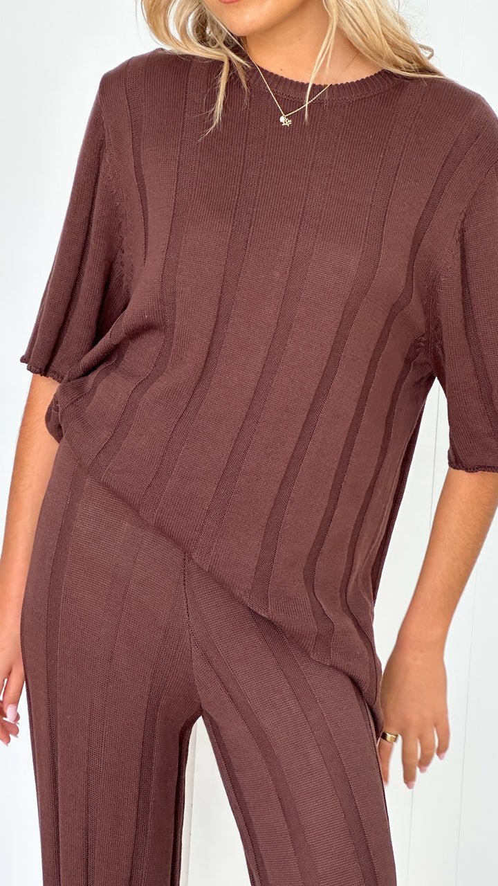 Bayu | Women's Ribbed Knit Wide Leg Pants
