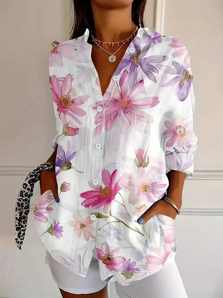 Nina | Blouse with a colourful print
