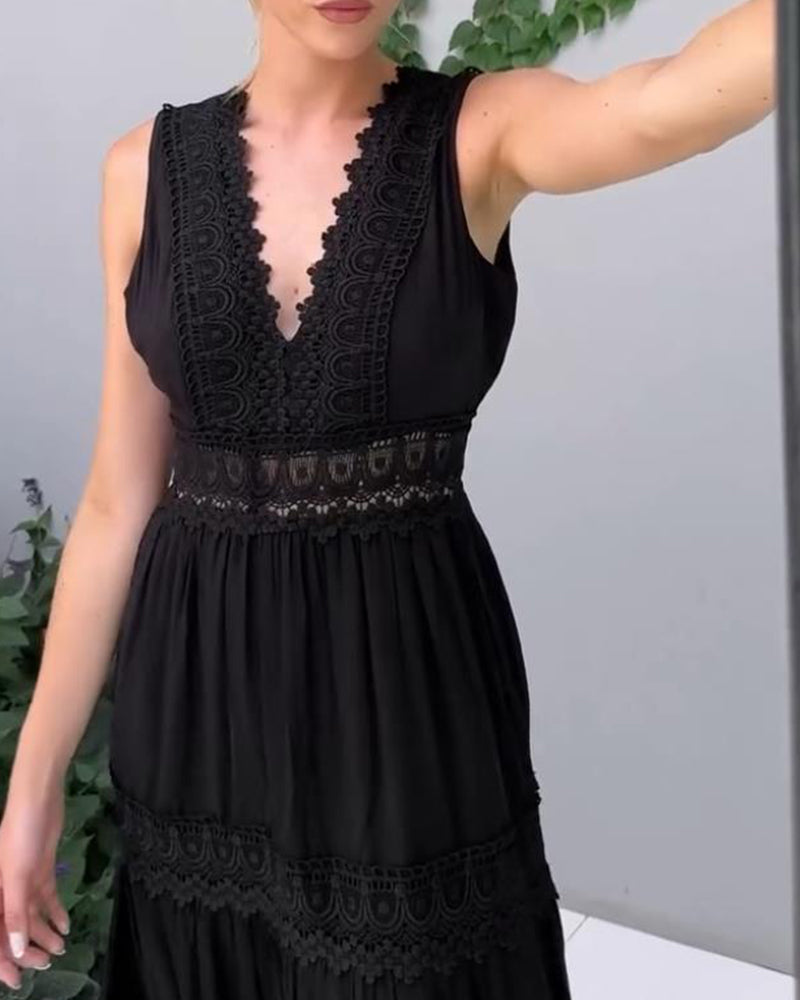 Aurelie™ | Elegant Lace Dress with V-Neck