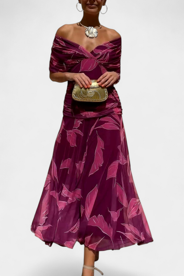 Alondra™ | Long Floral Dress with V-Neck