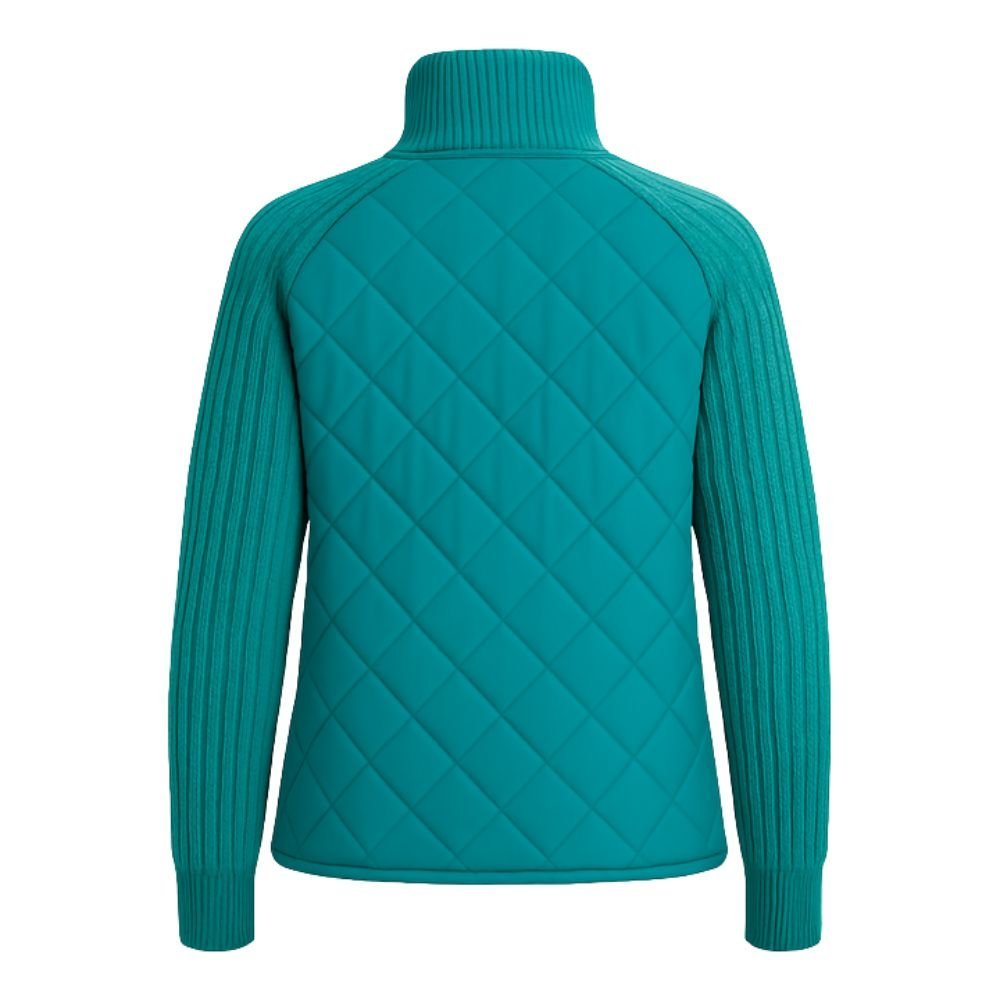 Nala | Cable-Knit Sleeve Quilted Hybrid Jacket