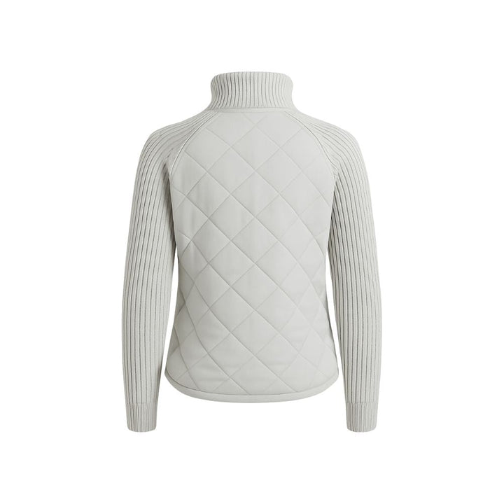 Nala | Cable-Knit Sleeve Quilted Hybrid Jacket