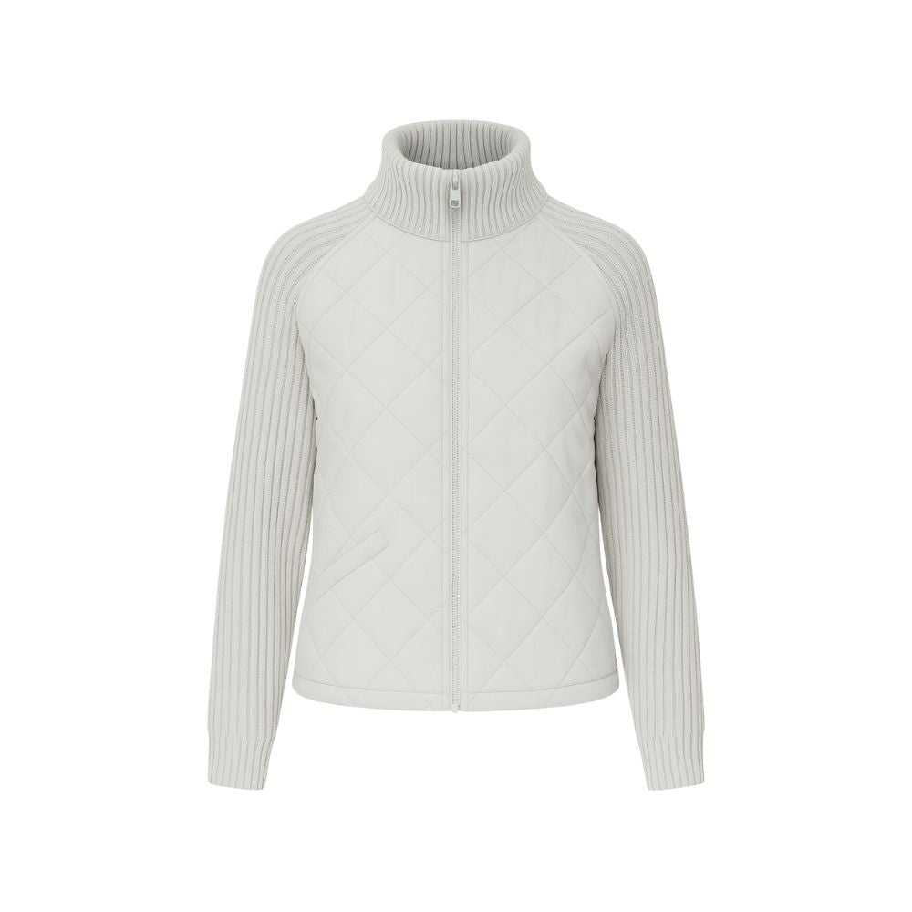 Nala | Cable-Knit Sleeve Quilted Hybrid Jacket