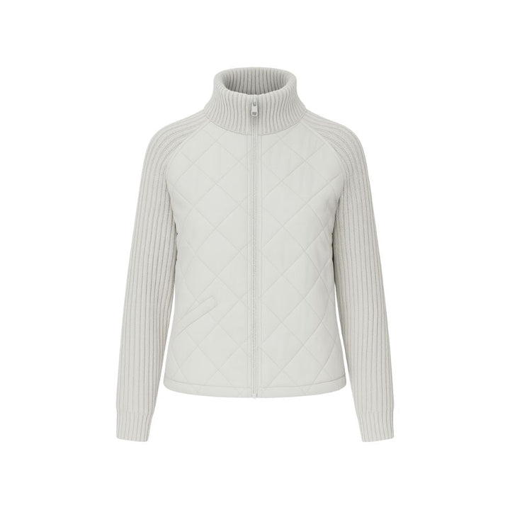 Nala | Cable-Knit Sleeve Quilted Hybrid Jacket