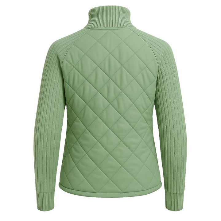 Nala | Cable-Knit Sleeve Quilted Hybrid Jacket