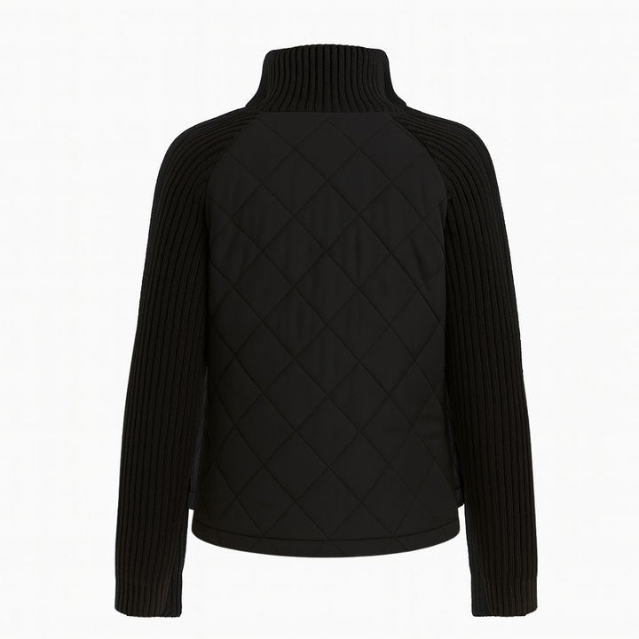 Nala | Cable-Knit Sleeve Quilted Hybrid Jacket