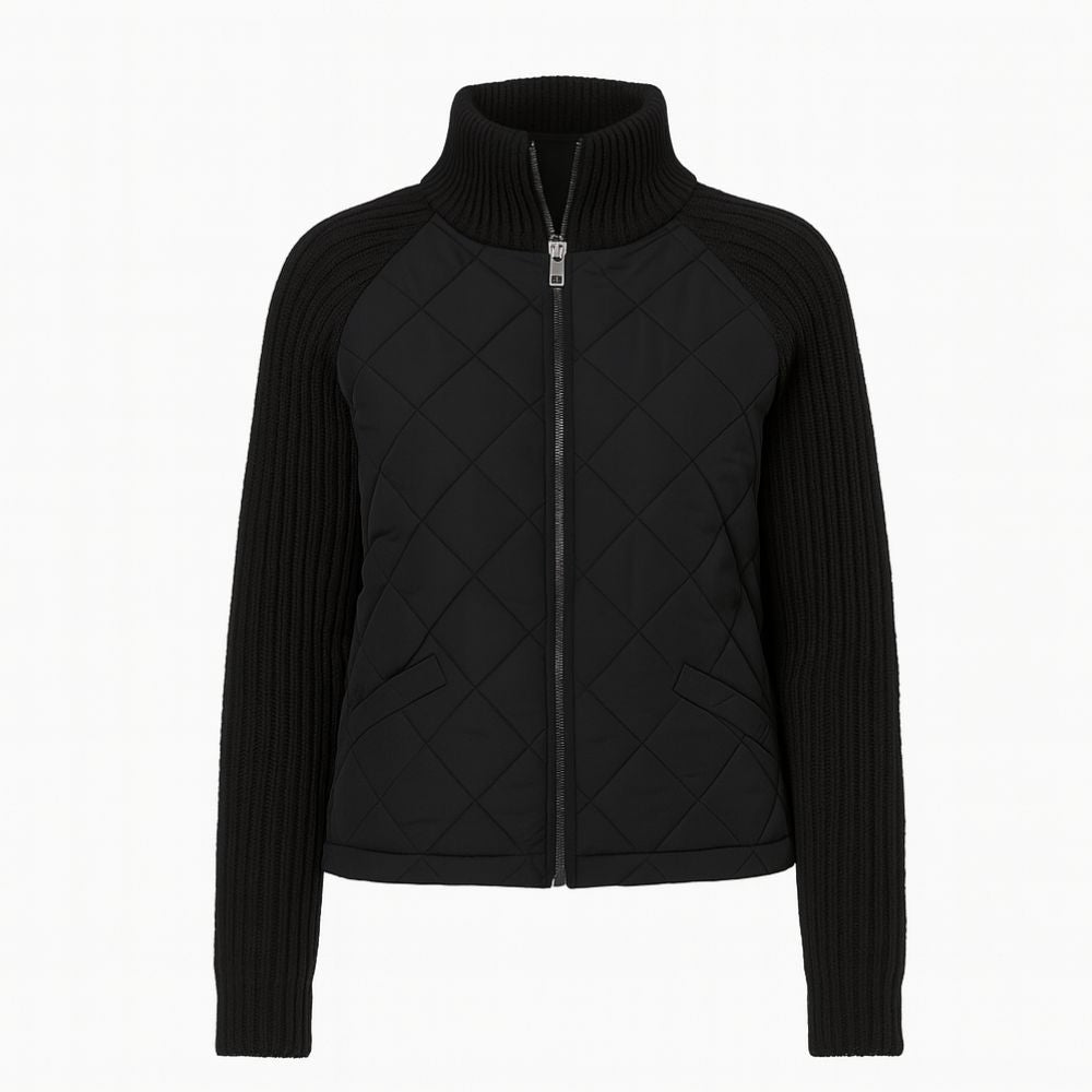 Nala | Cable-Knit Sleeve Quilted Hybrid Jacket
