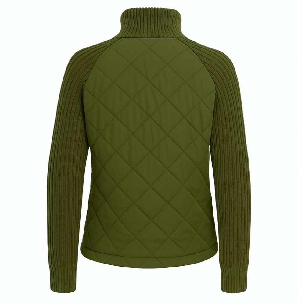 Nala | Cable-Knit Sleeve Quilted Hybrid Jacket