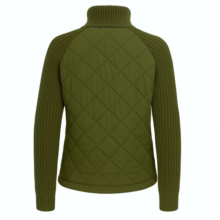 Nala | Cable-Knit Sleeve Quilted Hybrid Jacket