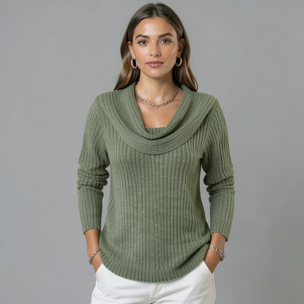 Nora | Cowl Neck Merino Wool Jumper