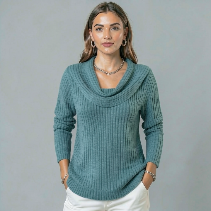Nora | Cowl Neck Merino Wool Jumper
