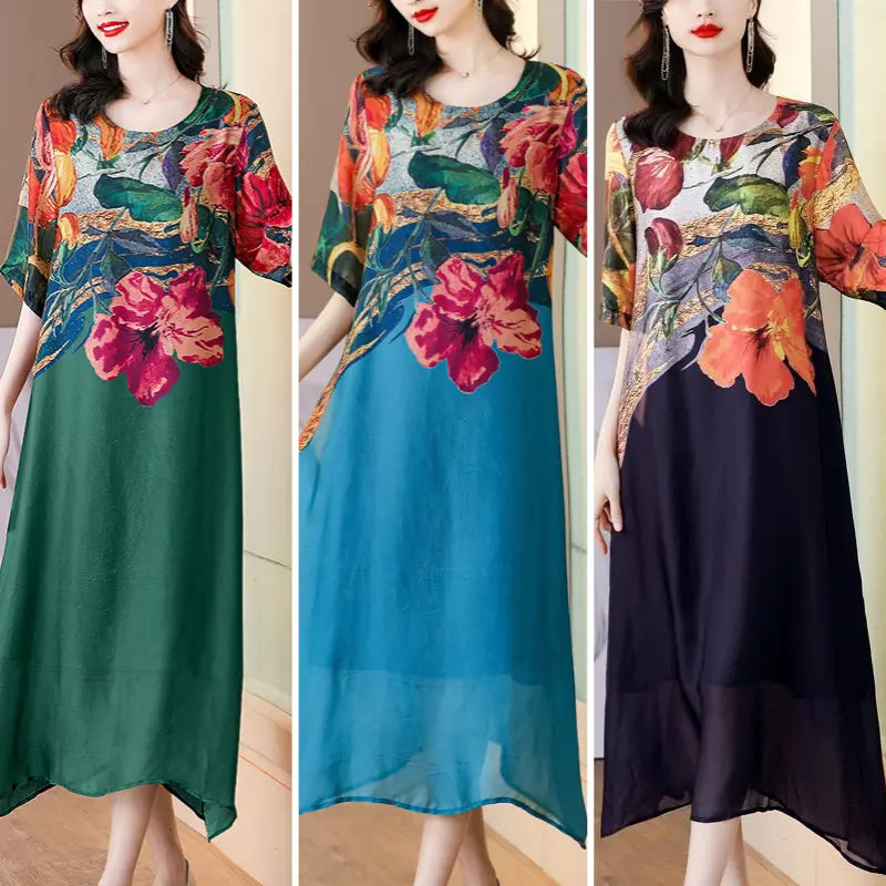 Debby | Elegant Dress with Floral Print